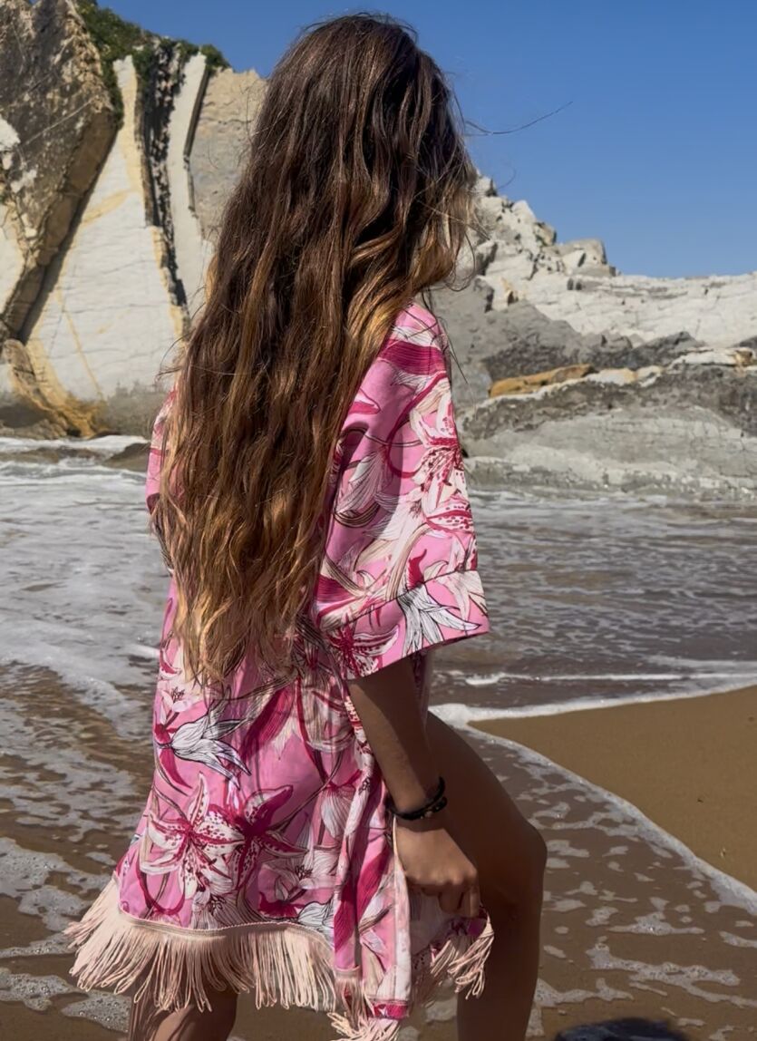 Kimono Fiori  Rosa